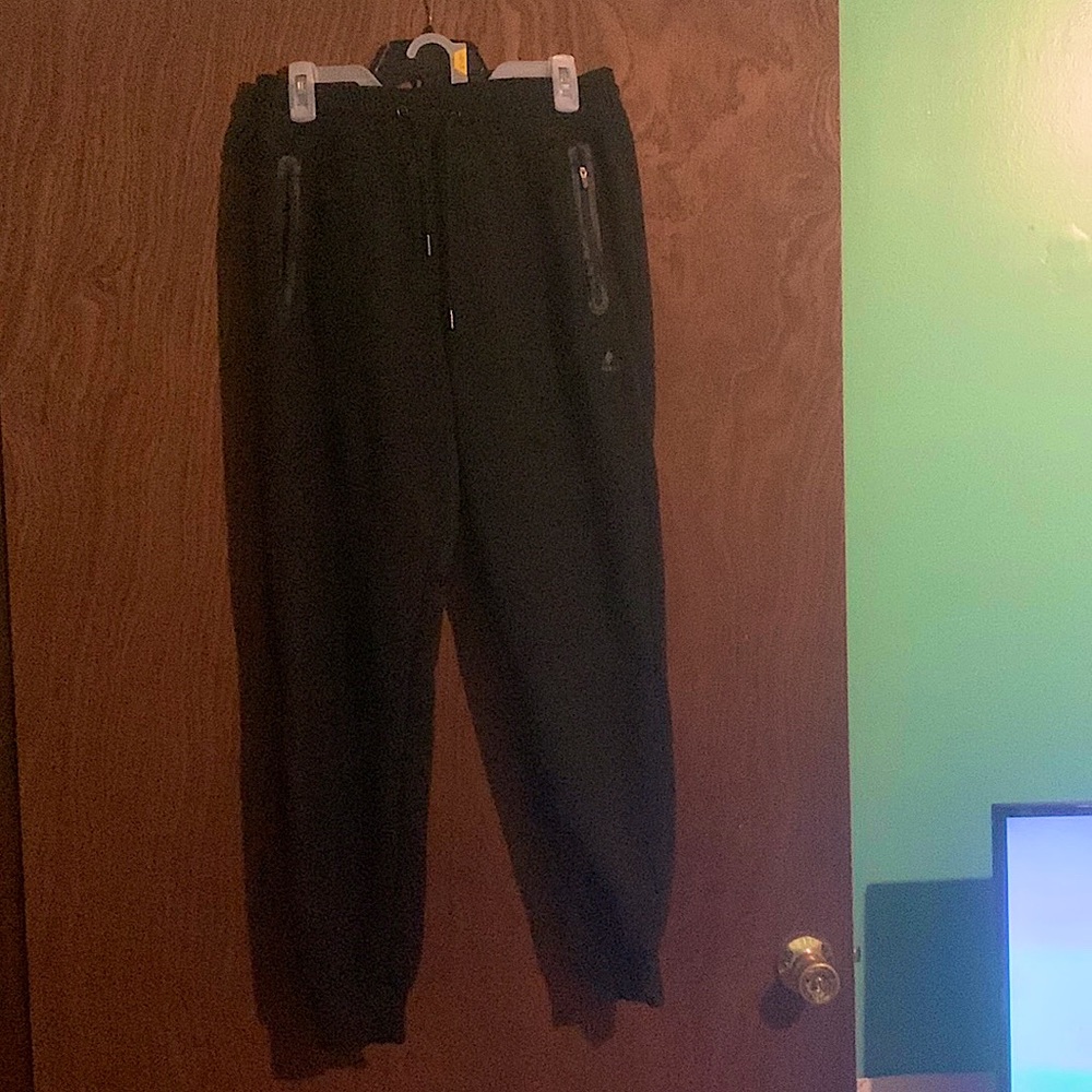 Black Reebok sweatpants